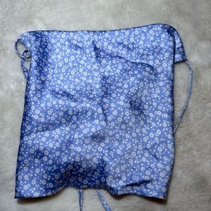Garage Light Blue Floral and Satin Top